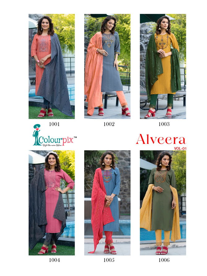 Alveera Vol 1 By Colourpix Readymade Salwar Suits Catalog
